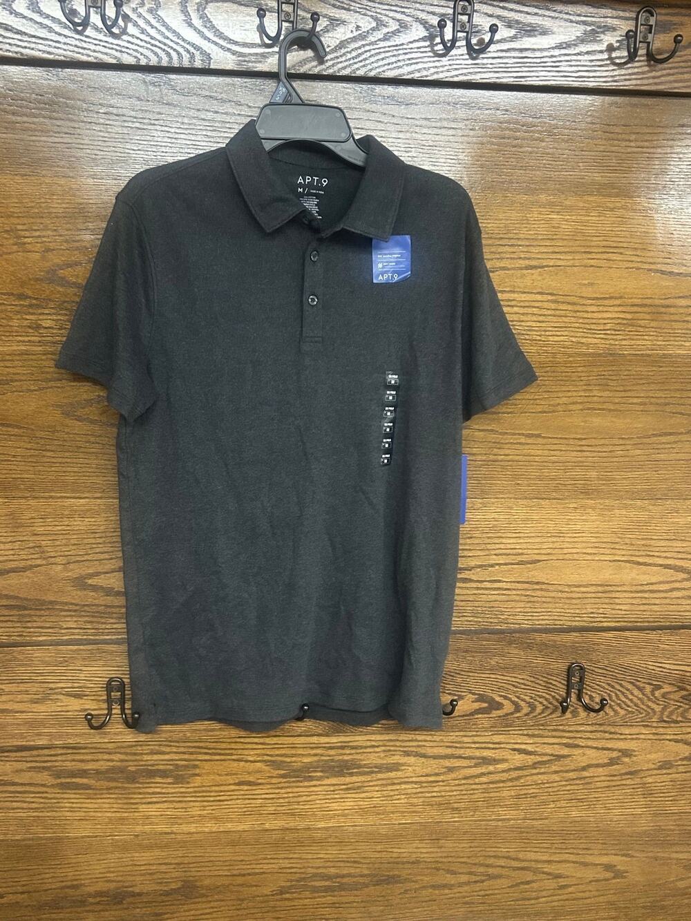 NWT Apt. 9 Men’s Medium Black Polo Shirt